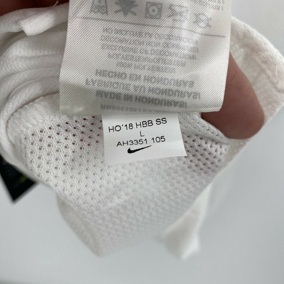 Nike Dri-Fit White Men's Size Large Jersey Athletic Lacrosse Shirt NWT - Picture 9 of 9